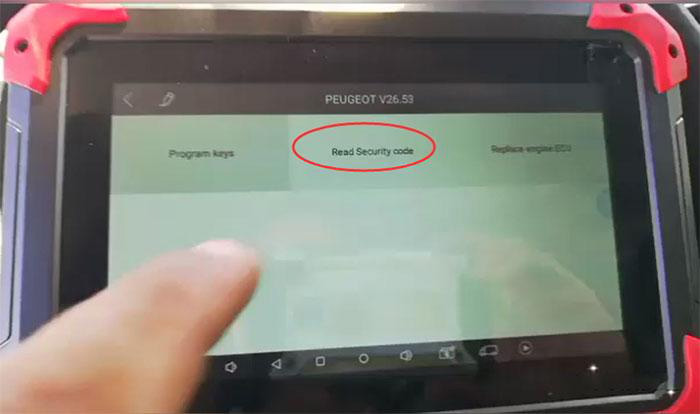 How to use XTOOL X100 PAD to read security code for Peugeot 17-1
